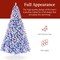 Best Choice Products Pre-Lit Blue Christmas Pine Tree w/ Flocked Branches, Warm-White Lights